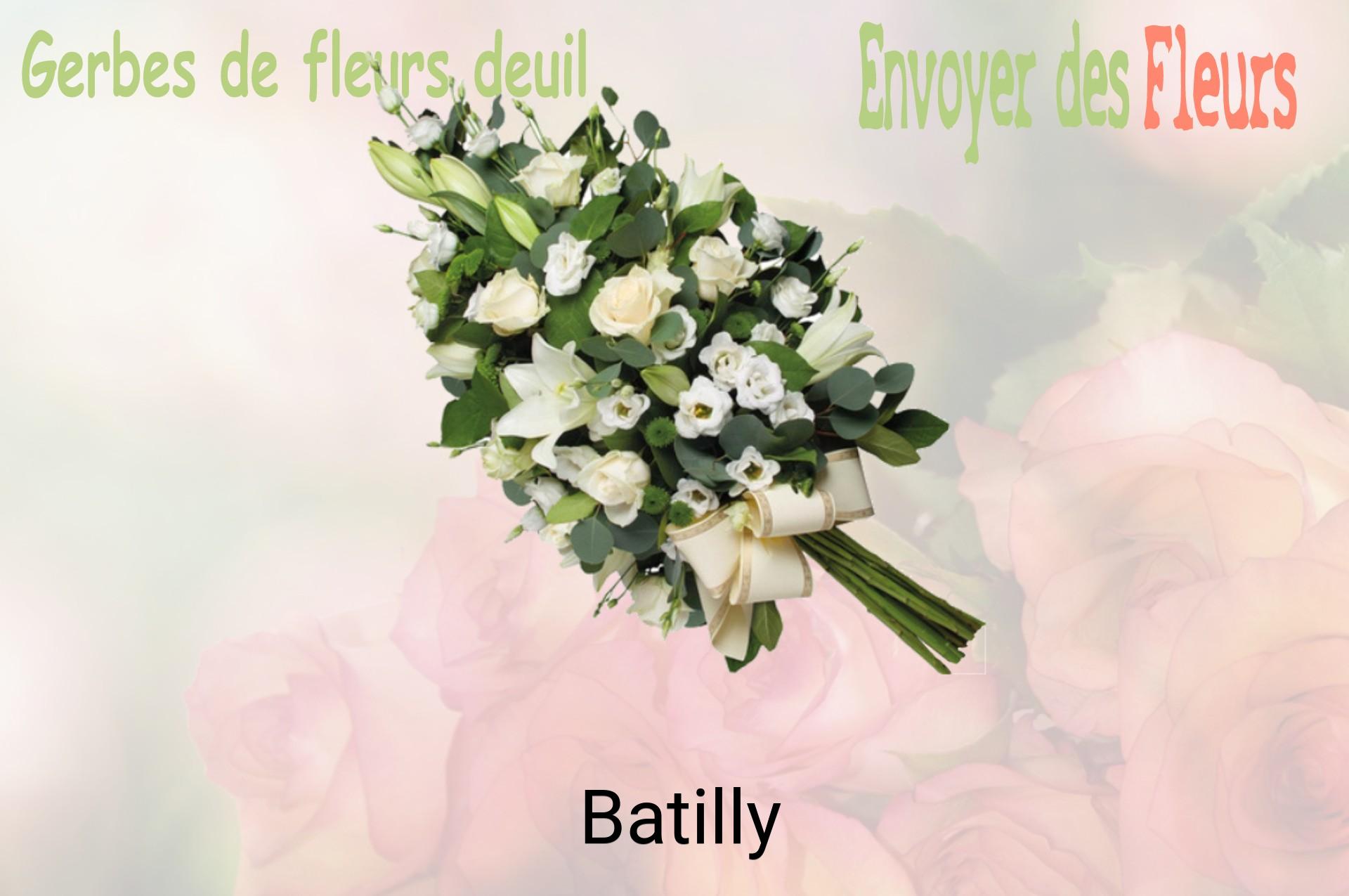 Gerbe de fleurs de deuil livrée à Batilly